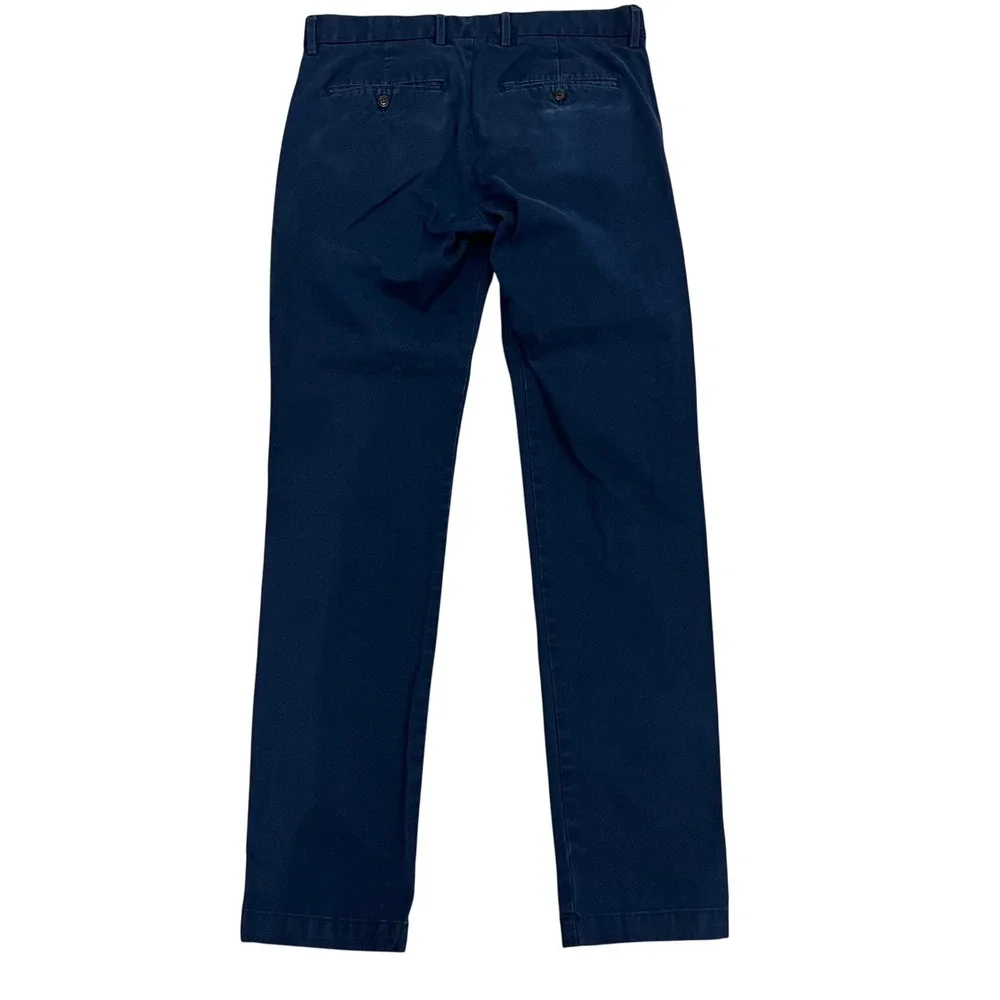 Gap For Good Mens Slim Fit Chino Pants Navy Blue 30x32 Flat Front Trousers